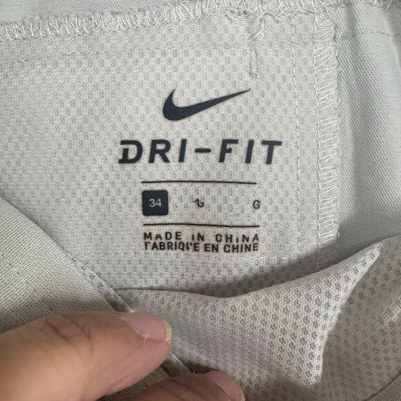 Nike Flex Core Shorts Men 34 Tan Chino DriFit 10" Golf Stretch Preppy Khaki FLAW - Picture 3 of 12